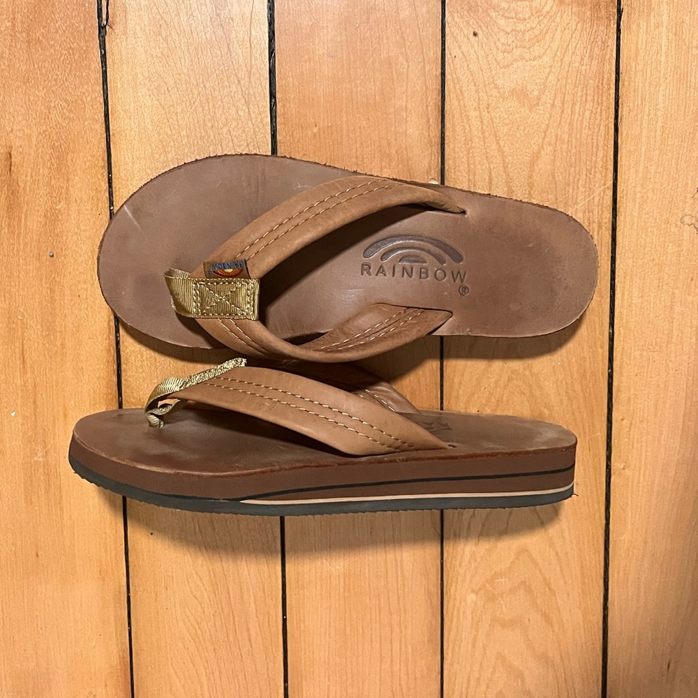 Rainbow Sandals Luxery Leather double arch support W Size 6